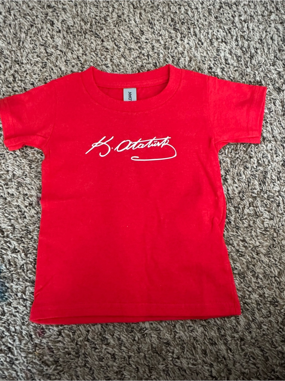Gildan Red Kids' Signature Script T-Shirt